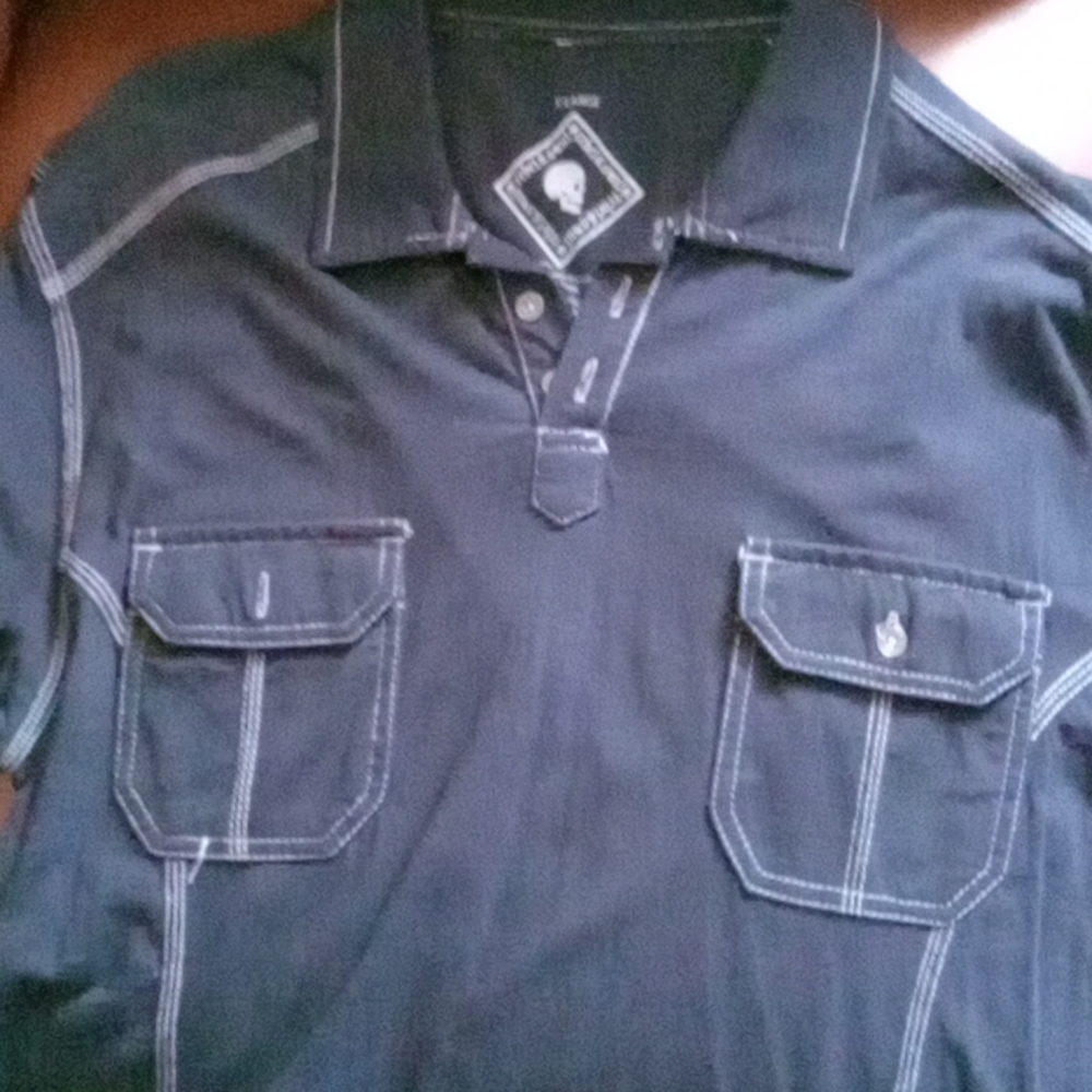 Rebel and soul 3 button polo shirt